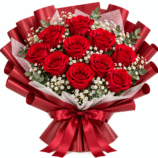 10 red rose bouqet
