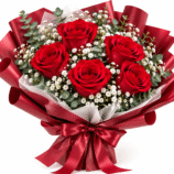 5 red rose bouqet