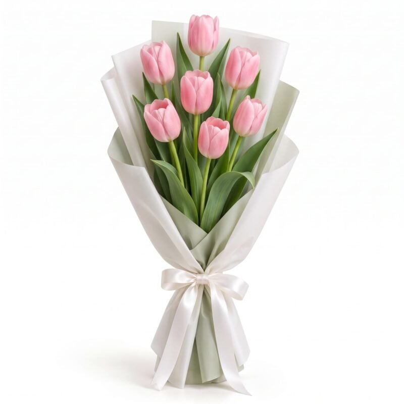 7 Pink Tulip Bouquet