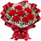 7 red rose bouqet