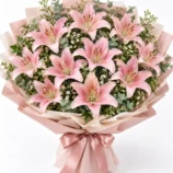 10 Pink Lily Bouquet
