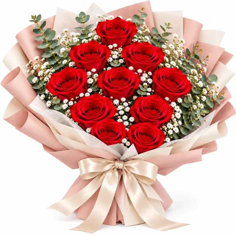 10 Red Rose Bouquet