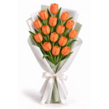 15 Sunset Crush – Orange Tulip Bouquet