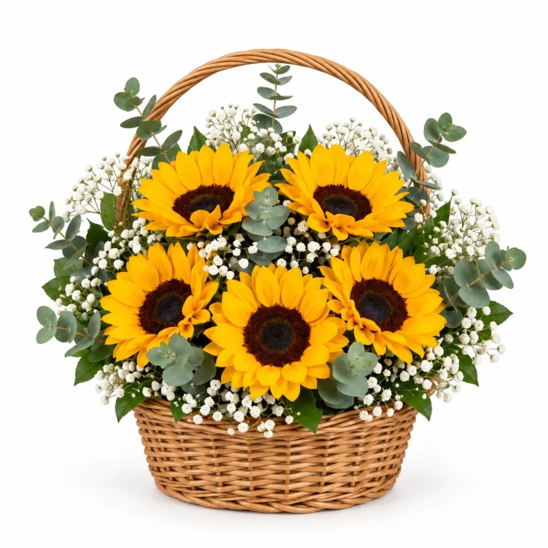 5 Sunflower Basket 5 Sunflower Basket
