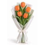 5 Sunset Crush – Orange Tulip Bouquet