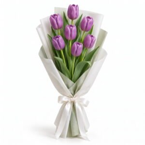 7 Purple Tulip Bouquet