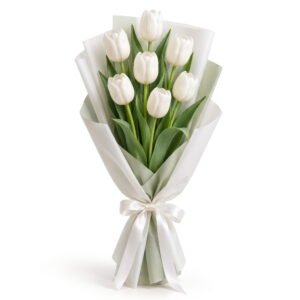 7 White Tulip Bouquet