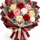 Every Shade of Love – Mixed Rose Bouquet 10