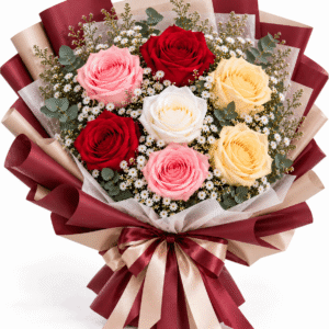 Every Shade of Love – Mixed Rose Bouquet 7
