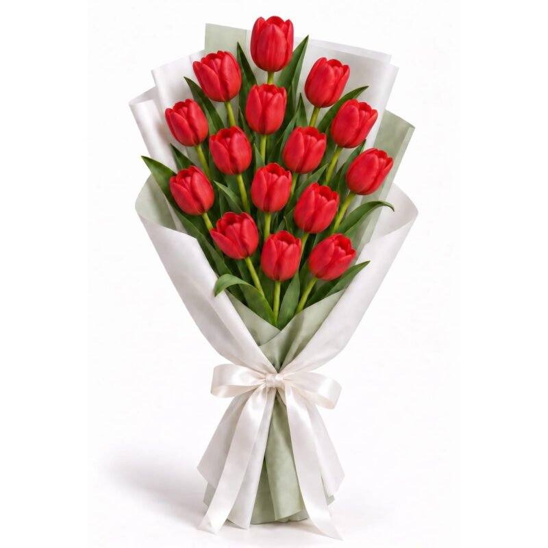 15 Red Tulip Bouquet