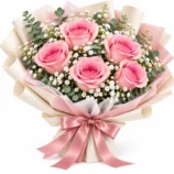 Wrapped in a Crush 5 Pink Rose