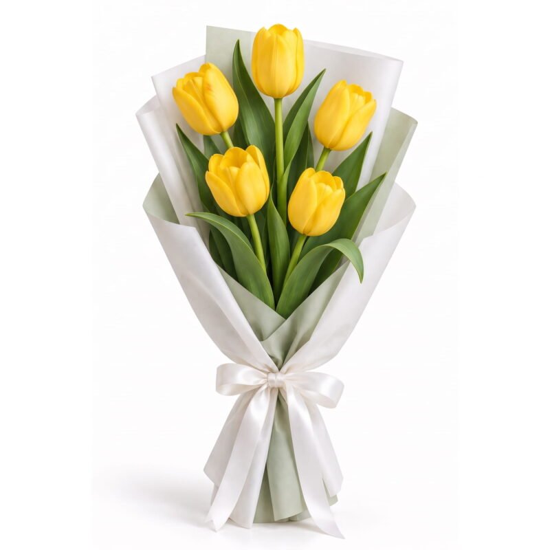 Yellow Tulip Bouquet 5